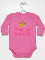 mam już roczek nadruk dla dziewczynki body z długim rękawem kolor ciemny różowy 216 mam już roczek nadruk dla dziewczynki body z długim rękawem kolor ciemny różowy 216