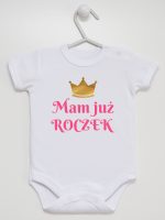 mam już roczek nadruk dla dziewczynki body z krótkim rękawem kolor biały 216 mam już roczek nadruk dla dziewczynki body z krótkim rękawem kolor biały 216