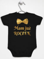 mam już roczek z muchą nadruk złoty body z krótkim rękawem kolor czarny 250 mam już roczek z muchą nadruk złoty body z krótkim rękawem kolor czarny 250