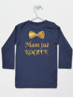mam już roczek z muchą nadruk złoty koszulka z długim rękawem kolor granatowy 250 mam już roczek z muchą nadruk złoty koszulka z długim rękawem kolor granatowy 250