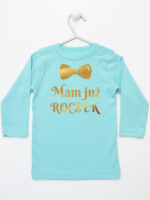 mam już roczek z muchą nadruk złoty koszulka z długim rękawem kolor miętowy 250 mam już roczek z muchą nadruk złoty koszulka z długim rękawem kolor miętowy 250
