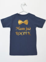 mam już roczek z muchą nadruk złoty koszulka z krótkim rękawem kolor granatowy 250 mam już roczek z muchą nadruk złoty koszulka z krótkim rękawem kolor granatowy 250
