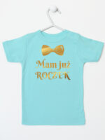 mam już roczek z muchą nadruk złoty koszulka z krótkim rękawem kolor miętowy 250 mam już roczek z muchą nadruk złoty koszulka z krótkim rękawem kolor miętowy 250