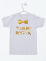 mam już roczek z muchą nadruk złoty koszulka z krótkim rękawem kolor szary 250 mam już roczek z muchą nadruk złoty koszulka z krótkim rękawem kolor szary 250