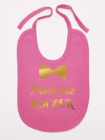 mam już roczek z muchą nadruk złoty śliniak niemowlęcy kolor ciemny różowy 250 mam już roczek z muchą nadruk złoty śliniak niemowlęcy kolor ciemny różowy 250