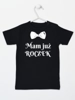 mam już roczek z muszką koszulka z krótkim rękawem kolor czarny 157