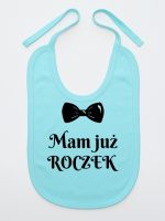 mam już roczek z muszką śliniak niemowlęcy kolor miętowy 157