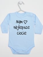 mam najlepsze ciocie body z długim rękawem kolor błękitny 130 mam najlepsze ciocie body z długim rękawem kolor błękitny 130