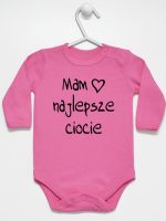 mam najlepsze ciocie body z długim rękawem kolor ciemny różowy 130 mam najlepsze ciocie body z długim rękawem kolor ciemny różowy 130