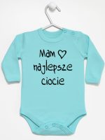mam najlepsze ciocie body z długim rękawem kolor miętowy 130 mam najlepsze ciocie body z długim rękawem kolor miętowy 130