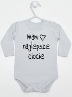 mam najlepsze ciocie body z długim rękawem kolor szary 130 mam najlepsze ciocie body z długim rękawem kolor szary 130