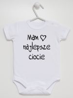 mam najlepsze ciocie body z krótkim rękawem kolor biały 130 mam najlepsze ciocie body z krótkim rękawem kolor biały 130