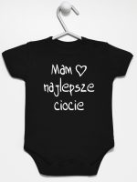 mam najlepsze ciocie body z krótkim rękawem kolor czarny 130 mam najlepsze ciocie body z krótkim rękawem kolor czarny 130