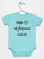mam najlepsze ciocie body z krótkim rękawem kolor miętowy 130 mam najlepsze ciocie body z krótkim rękawem kolor miętowy 130