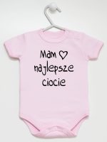 mam najlepsze ciocie body z krótkim rękawem kolor różowy 130 mam najlepsze ciocie body z krótkim rękawem kolor różowy 130