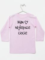 mam najlepsze ciocie koszulka z długim rękawem kolor różowy 130