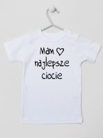 mam najlepsze ciocie koszulka z krótkim rękawem kolor biały 130