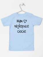 mam najlepsze ciocie koszulka z krótkim rękawem kolor błękitny 130