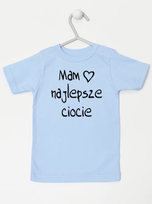 mam najlepsze ciocie koszulka z krótkim rękawem kolor błękitny 130