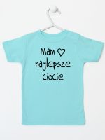 mam najlepsze ciocie koszulka z krótkim rękawem kolor miętowy 130