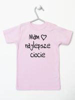 mam najlepsze ciocie koszulka z krótkim rękawem kolor różowy 130