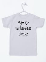 mam najlepsze ciocie koszulka z krótkim rękawem kolor szary 130