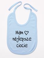 mam najlepsze ciocie śliniak niemowlęcy kolor błękitny 130