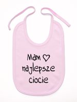 mam najlepsze ciocie śliniak niemowlęcy kolor różowy 130