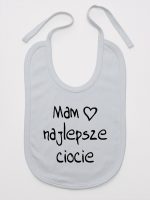 mam najlepsze ciocie śliniak niemowlęcy kolor szary 130