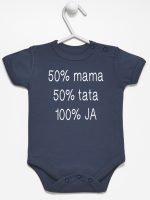 mama plus tata sto procent ja body z krótkim rękawem kolor granatowy 125