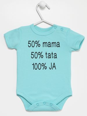 mama plus tata sto procent ja body z krótkim rękawem kolor miętowy 125