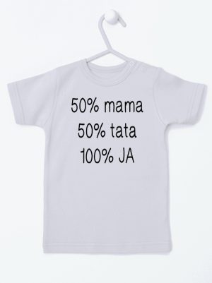 mama plus tata sto procent ja koszulka z krótkim rękawem kolor szary 125