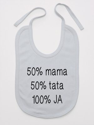 mama plus tata sto procent ja śliniak niemowlęcy kolor szary 125