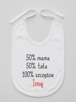 mama plus tata sto procent szczęście z imieniem śliniak niemowlęcy kolor biały 121 mama plus tata sto procent szczęście z imieniem śliniak niemowlęcy kolor biały 121