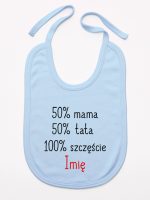 mama plus tata sto procent szczęście z imieniem śliniak niemowlęcy kolor błękitny 121 mama plus tata sto procent szczęście z imieniem śliniak niemowlęcy kolor błękitny 121