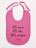 mama plus tata sto procent szczęście z imieniem śliniak niemowlęcy kolor ciemny różowy 121 mama plus tata sto procent szczęście z imieniem śliniak niemowlęcy kolor ciemny różowy 121