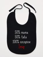 mama plus tata sto procent szczęście z imieniem śliniak niemowlęcy kolor czarny 121 mama plus tata sto procent szczęście z imieniem śliniak niemowlęcy kolor czarny 121