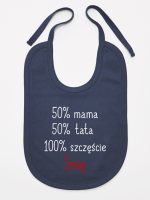 mama plus tata sto procent szczęście z imieniem śliniak niemowlęcy kolor granatowy 121 mama plus tata sto procent szczęście z imieniem śliniak niemowlęcy kolor granatowy 121