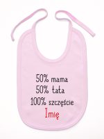 mama plus tata sto procent szczęście z imieniem śliniak niemowlęcy kolor różowy 121 mama plus tata sto procent szczęście z imieniem śliniak niemowlęcy kolor różowy 121