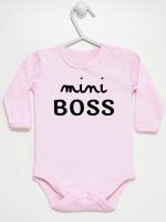 mini boss body z długim rękawem kolor różowy 146
