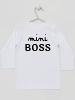 mini boss koszulka z długim rękawem kolor biały 146