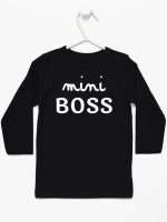 mini boss koszulka z długim rękawem kolor czarny 146