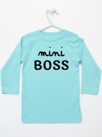 mini boss koszulka z długim rękawem kolor miętowy 146