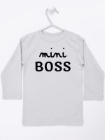 mini boss koszulka z długim rękawem kolor szary 146