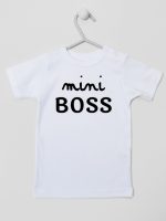 mini boss koszulka z krótkim rękawem kolor biały 146