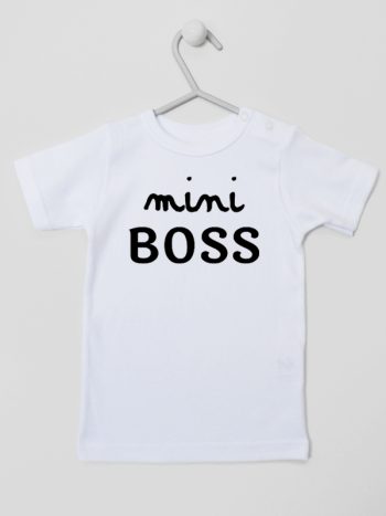 mini boss koszulka z krótkim rękawem kolor biały 146
