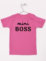 mini boss koszulka z krótkim rękawem kolor ciemny różowy 146