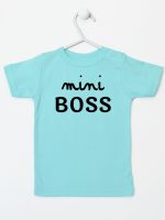 mini boss koszulka z krótkim rękawem kolor miętowy 146