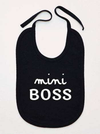 mini boss śliniak niemowlęcy kolor czarny 146