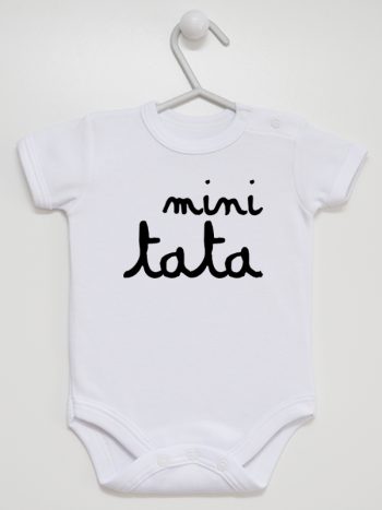 mini tata body z krótkim rękawem kolor biały 150